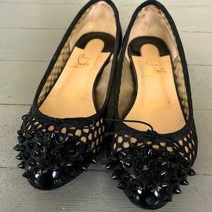 Christian LouBoutin studded flats, size 38